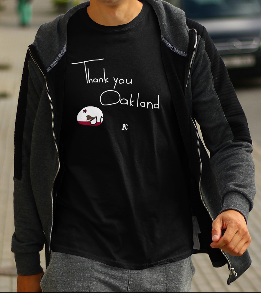Thank You Oakland Athletics California Bear Flag T-Shirt