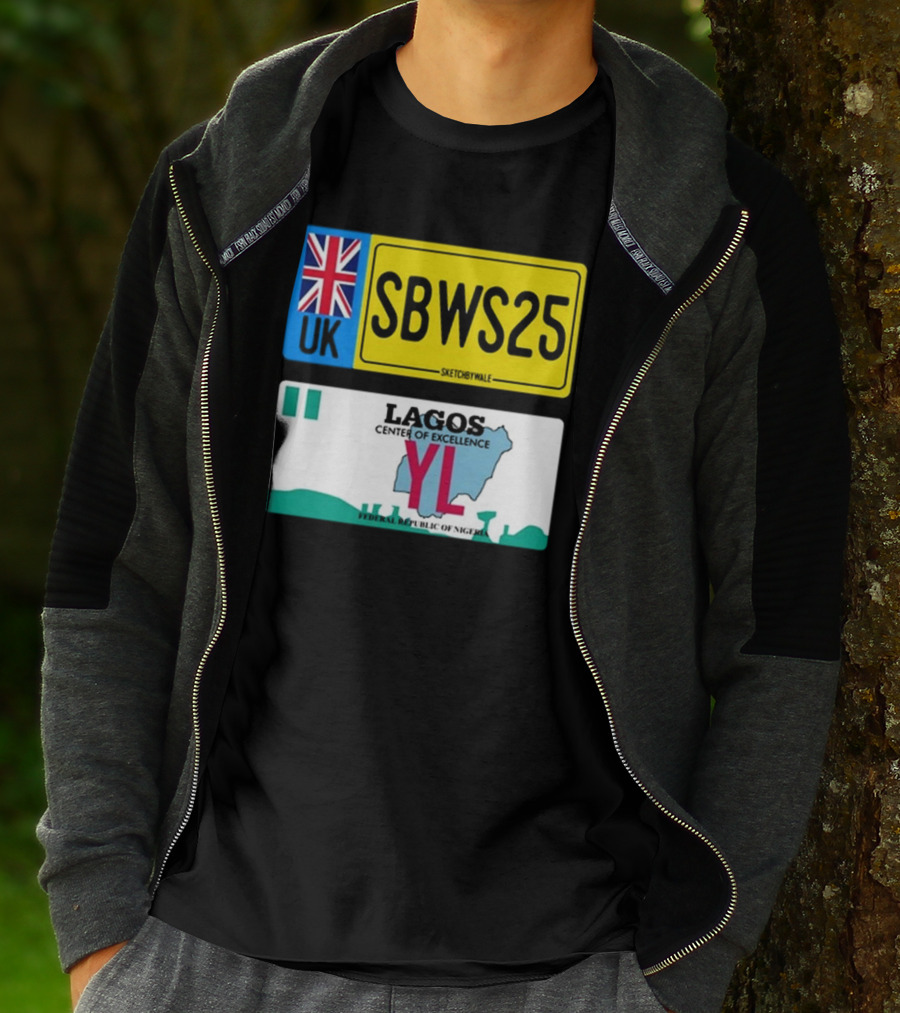 UK SBWS25 Lagos Center Of Excellence Federal Republic Of Nigeria Plate T-Shirt