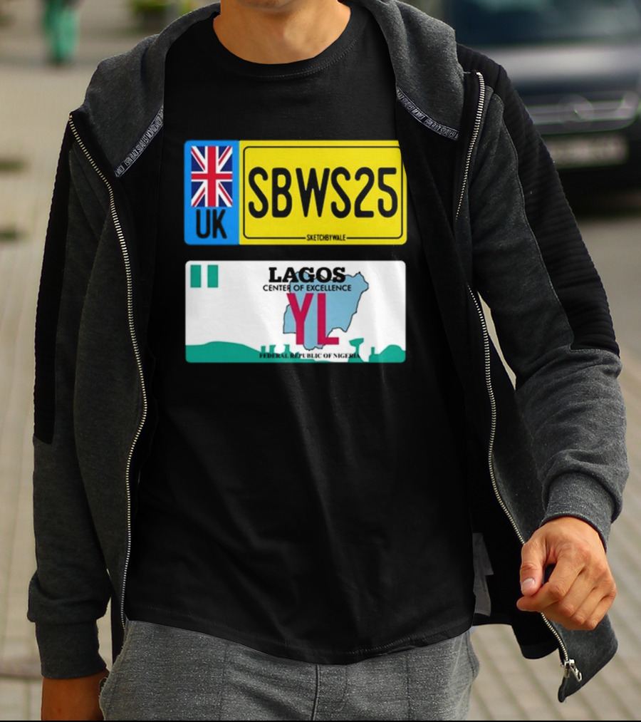 UK SBWS25 Lagos Center Of Excellence Federal Republic Of Nigeria Plate T-Shirt