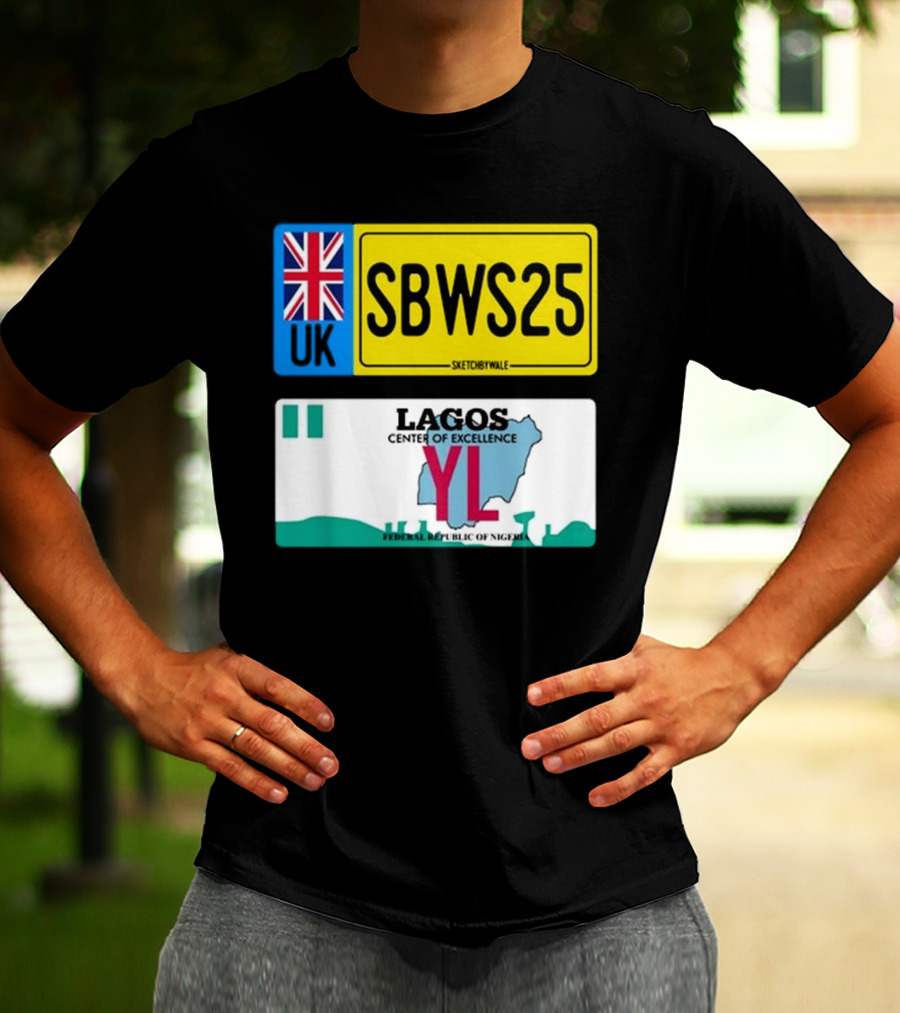 UK SBWS25 Lagos Center Of Excellence Federal Republic Of Nigeria Plate T-Shirt