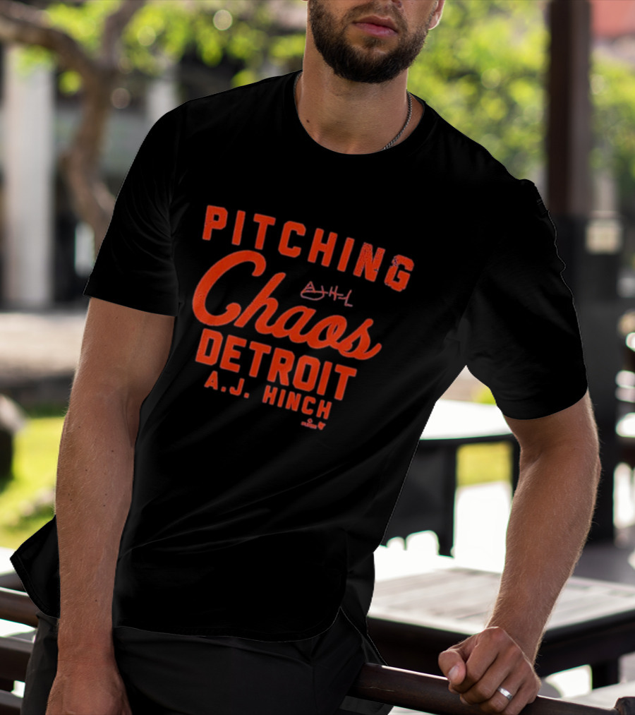 Pitching Chaos Detroit A.J. Hinch T-Shirt