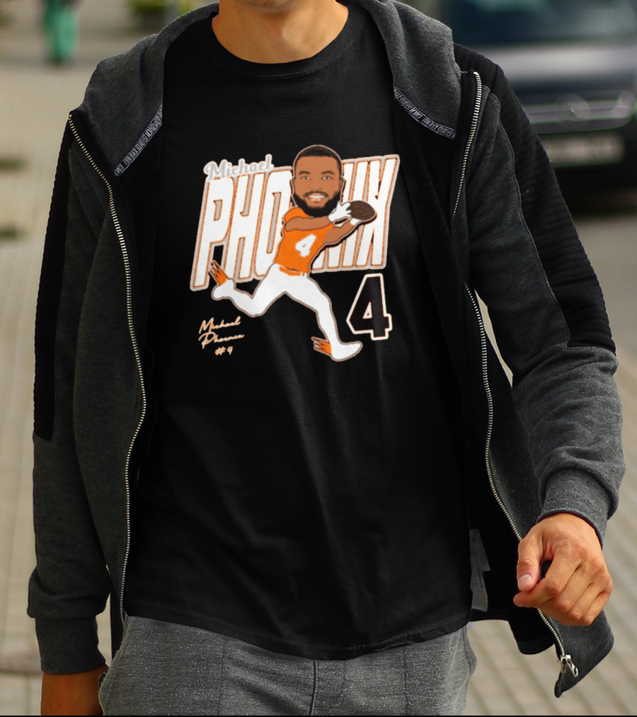 Michael Phoenix 4 Sam Houston Bearkats Football Caricature Signature T-Shirt