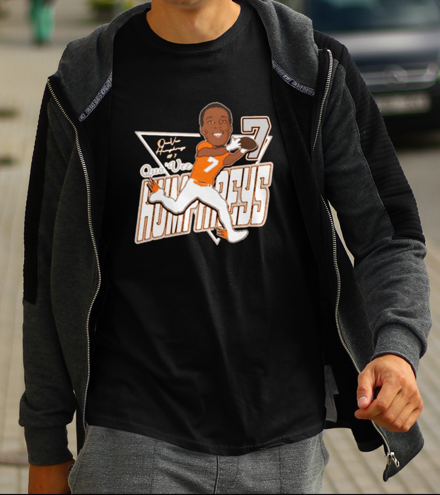 Qua’Vez Humphreys 7 Sam Houston Bearkats Football Caricature Signature T-Shirt