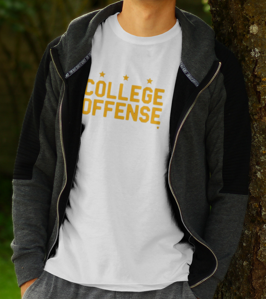 College Offense Yellow Stars Shane Peacher T-Shirt