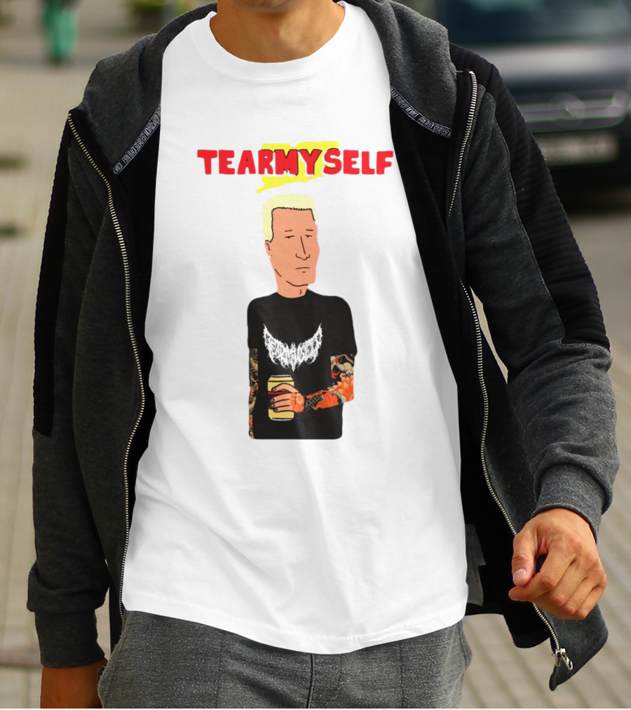 TEAR Myself Boomhauer Rick And Morty Crossover T-Shirt