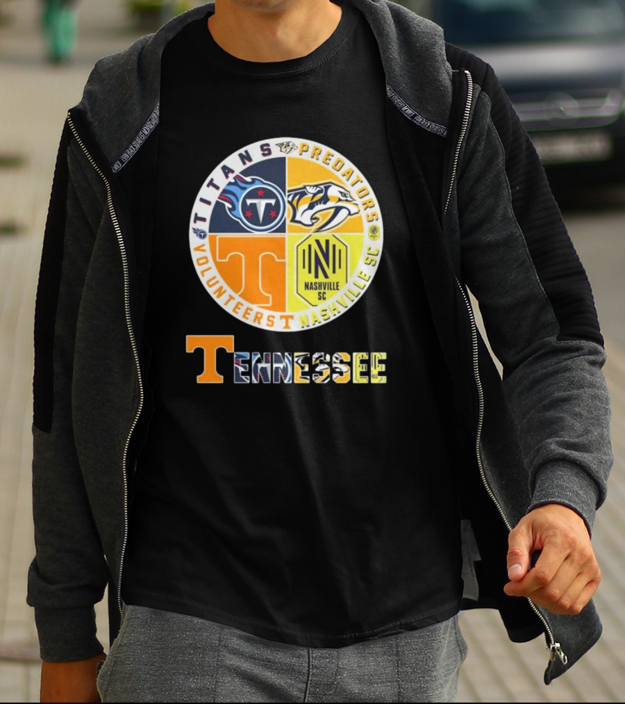 Tennessee Titans Predators Volunteers Nashville SC T-Shirt