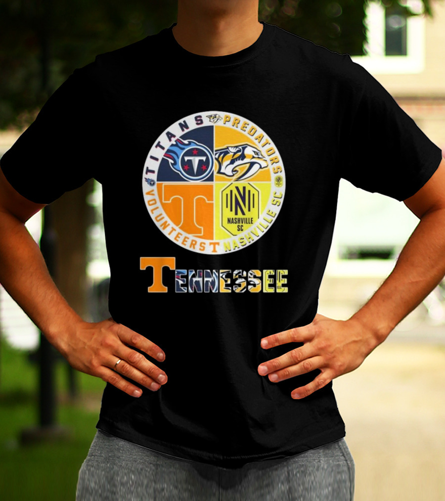 Tennessee Titans Predators Volunteers Nashville SC T-Shirt