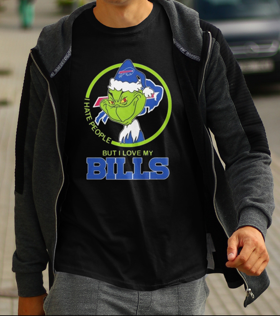 The Grinch I Hate People But I Love My Buffalo Bills T-Shirt