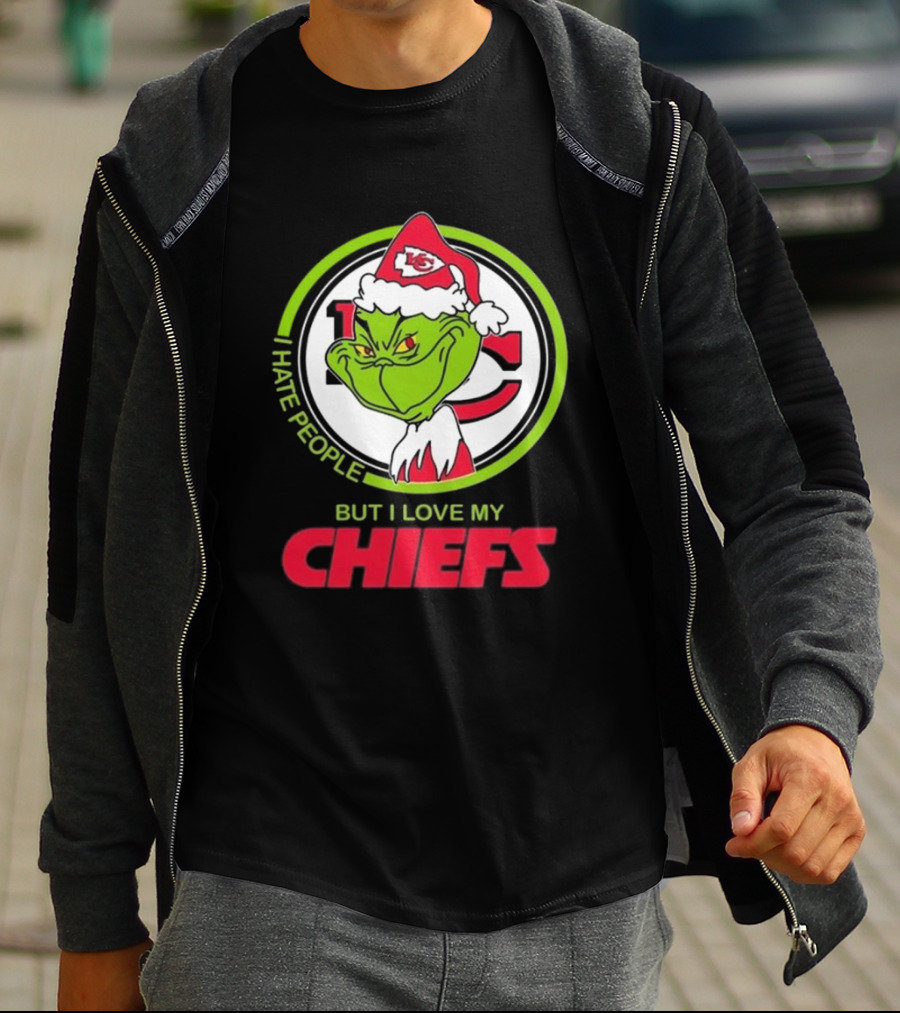 The Grinch I Hate People But I Love My Chiefs Kansas City T-Shirt
