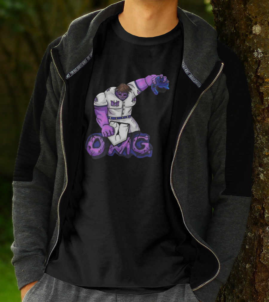 Winker Smash OMG Baseball Monster Character T-Shirt