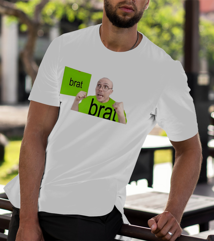 Anthony Fantano Brat Neon Green Double Brat Face T-Shirt