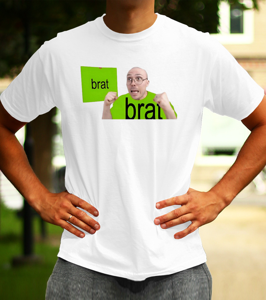 Anthony Fantano Brat Neon Green Double Brat Face T-Shirt