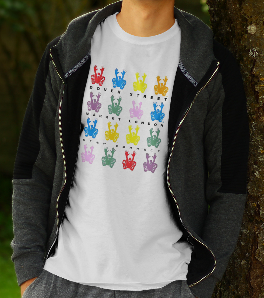 Dover Street Market London Clints DSM Correct Stencil Multicolor T-Shirt