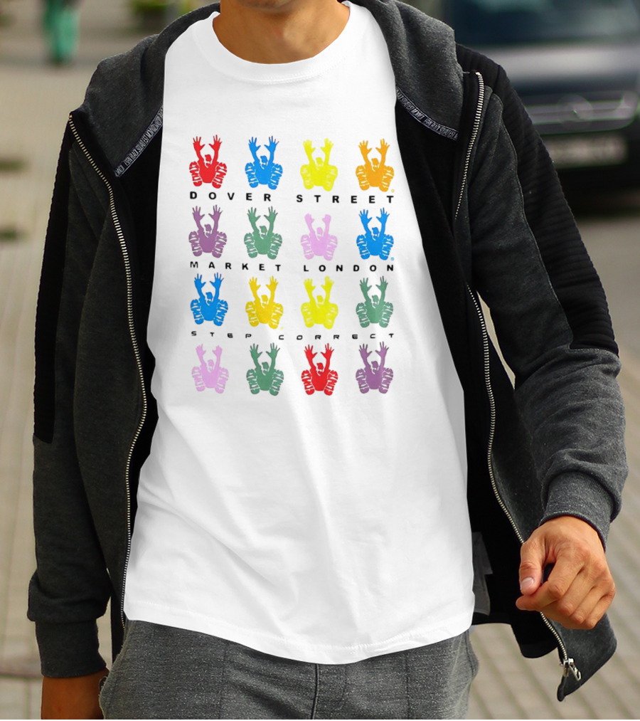 Dover Street Market London Clints DSM Correct Stencil Multicolor T-Shirt