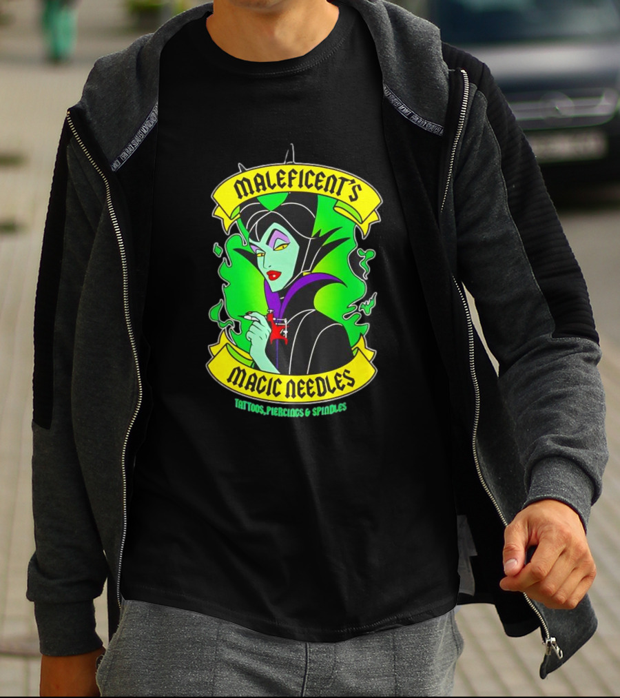 Maleficent's Magic Needles Tattoos Piercings And Spindles T-Shirt
