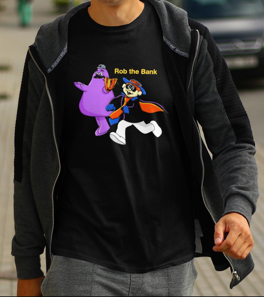 New York Mets Grimace Rob The Bank Hamburglar Duo T-Shirt