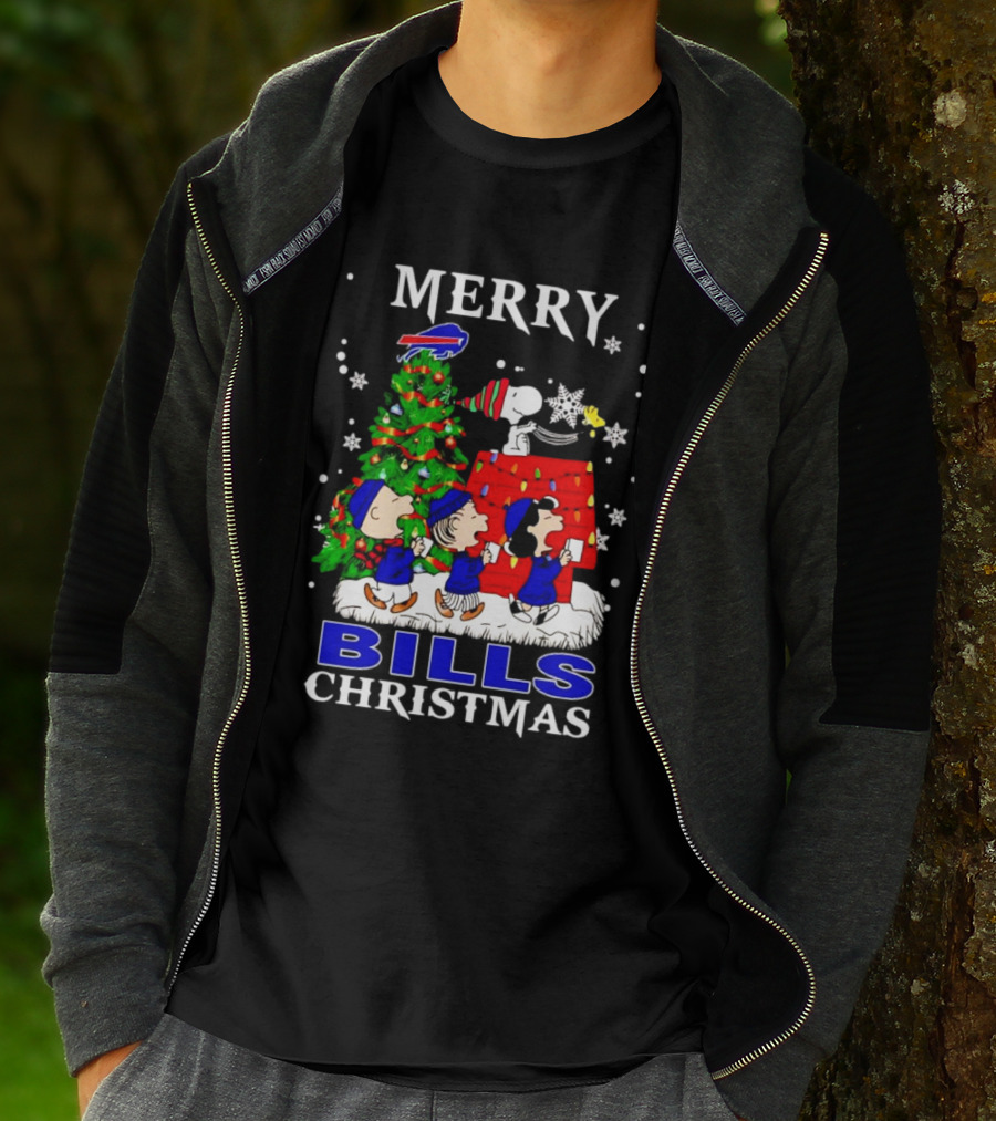 Merry Bills Christmas Peanuts Buffalo Bills T-Shirt