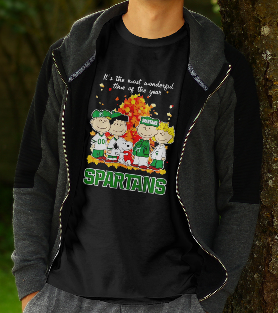 It's The Most Wonderful Time Of The Year Peanuts Spartans Fall T-Shirt