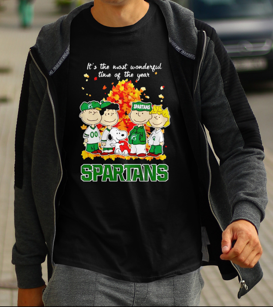 It's The Most Wonderful Time Of The Year Peanuts Spartans Fall T-Shirt