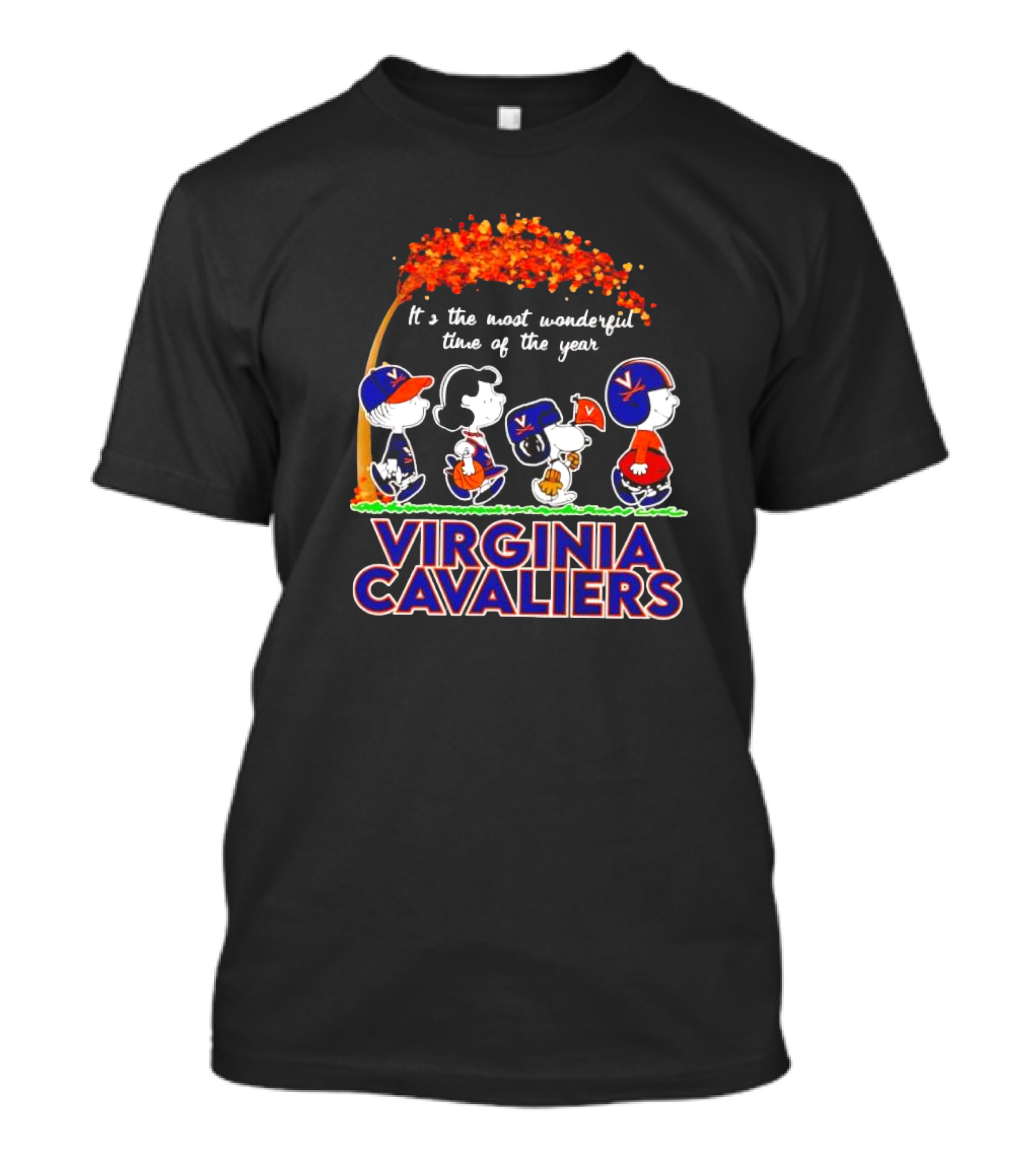 Peanuts Virginia Cavaliers Fall It's The Most Wonderful Time Of The Year T-Shirt