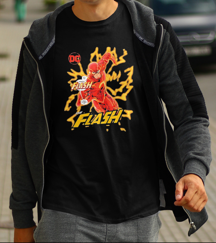 DC Comics The Flash Movies Lightning Action Scene T-Shirt