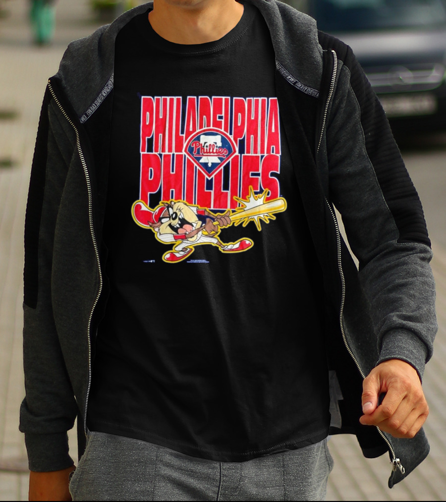 Philadelphia Phillies Tasmanian Devil Taz MLB 1995 Jersey T-Shirt