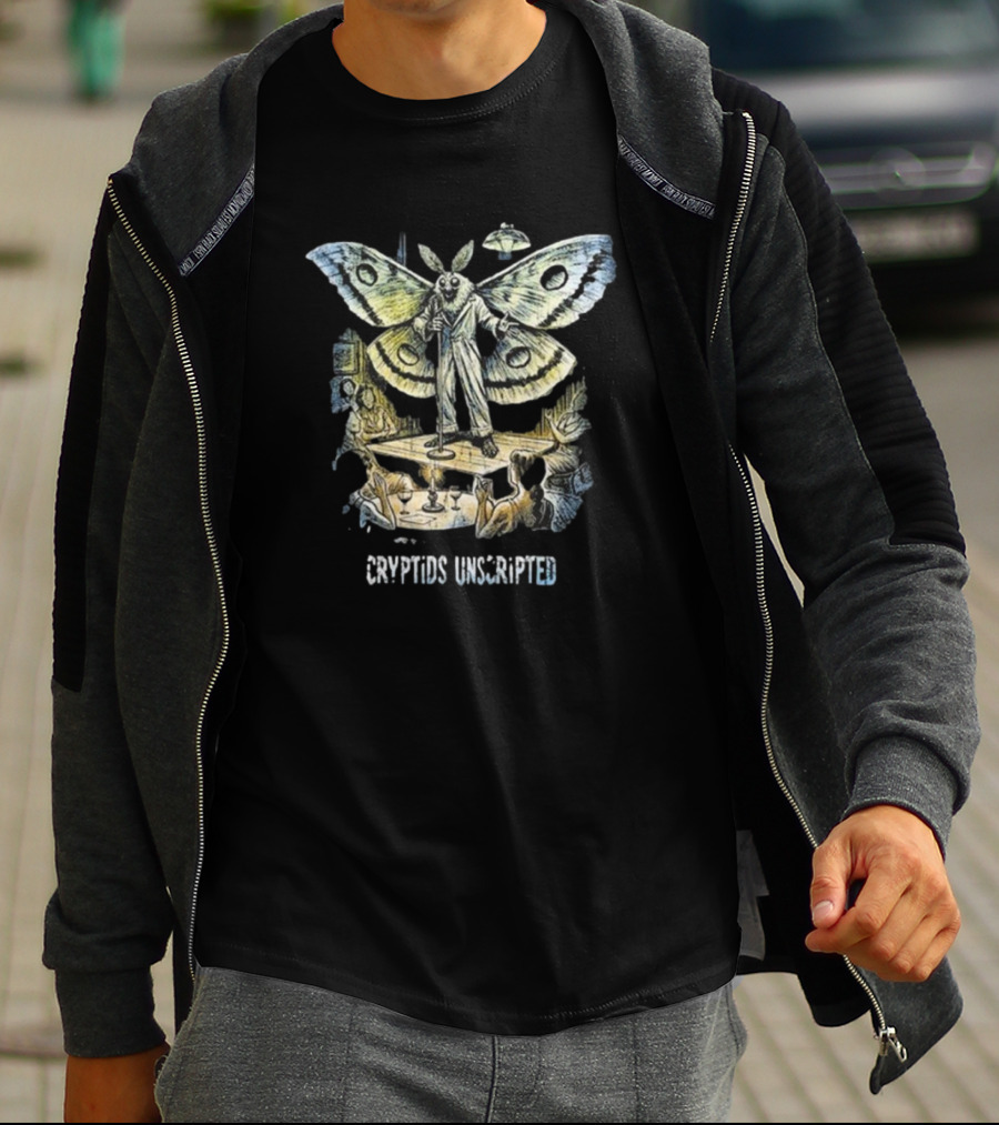 ATWWD Cryptids Unscripted Mothman Stand-Up Comedy Scene T-Shirt