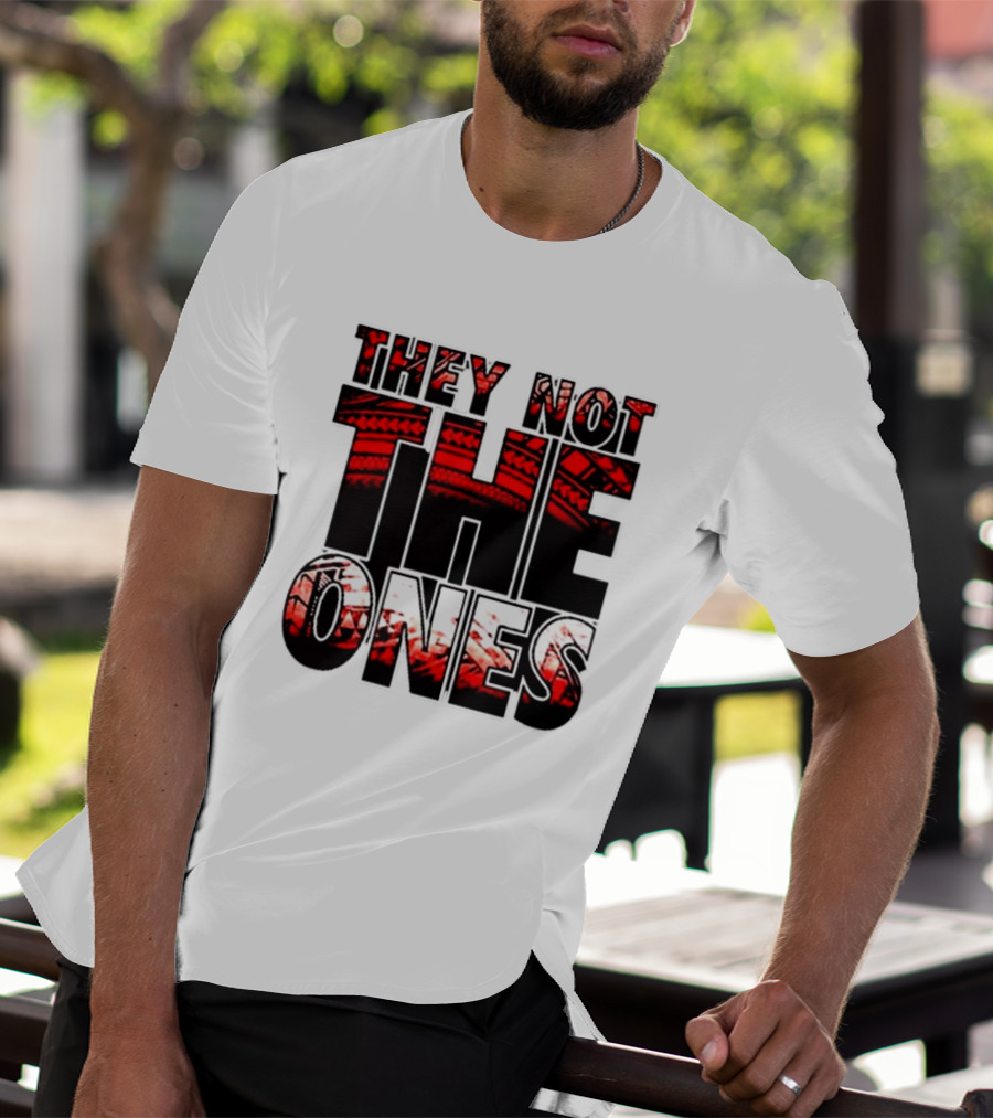 Jimmy Uso They Not The Ones WWE Wrestling Phrase Black Red Bold Letters T-Shirt