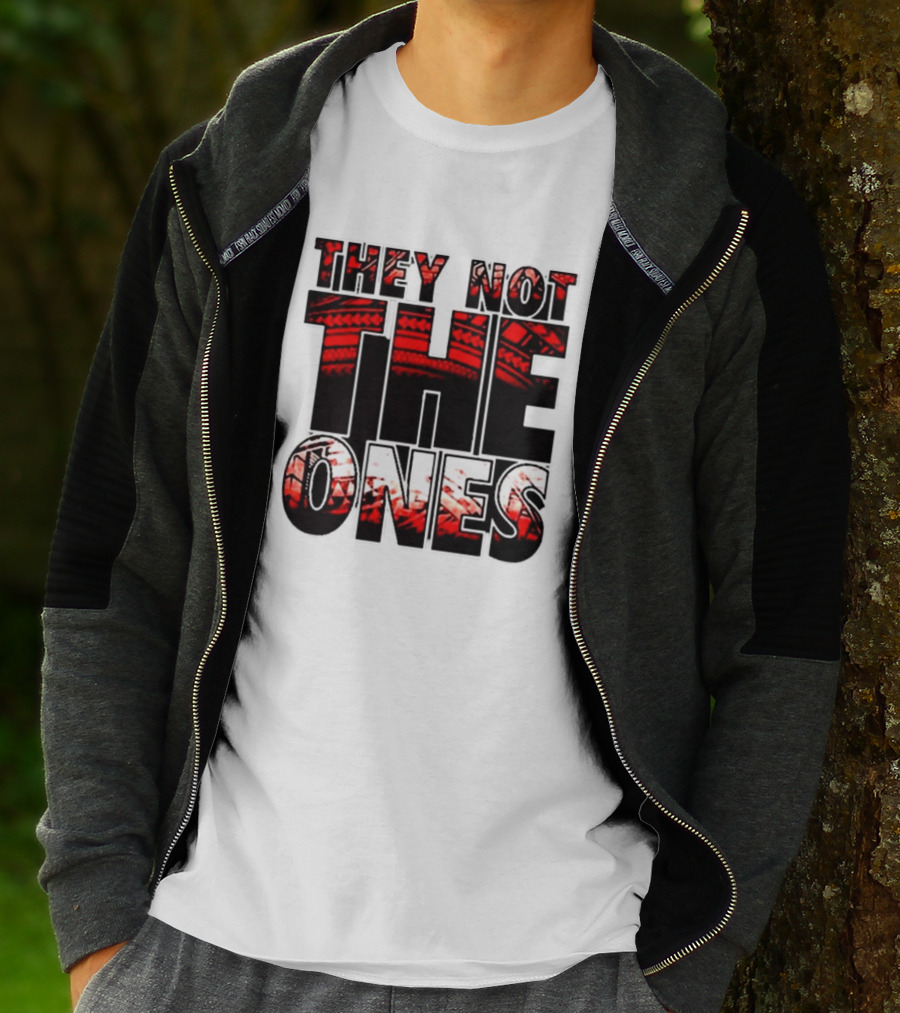 Jimmy Uso They Not The Ones WWE Wrestling Phrase Black Red Bold Letters T-Shirt