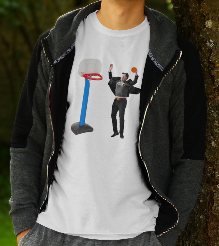 Lil’ Elon Musk Dunking On Basketball Hoop T-Shirt