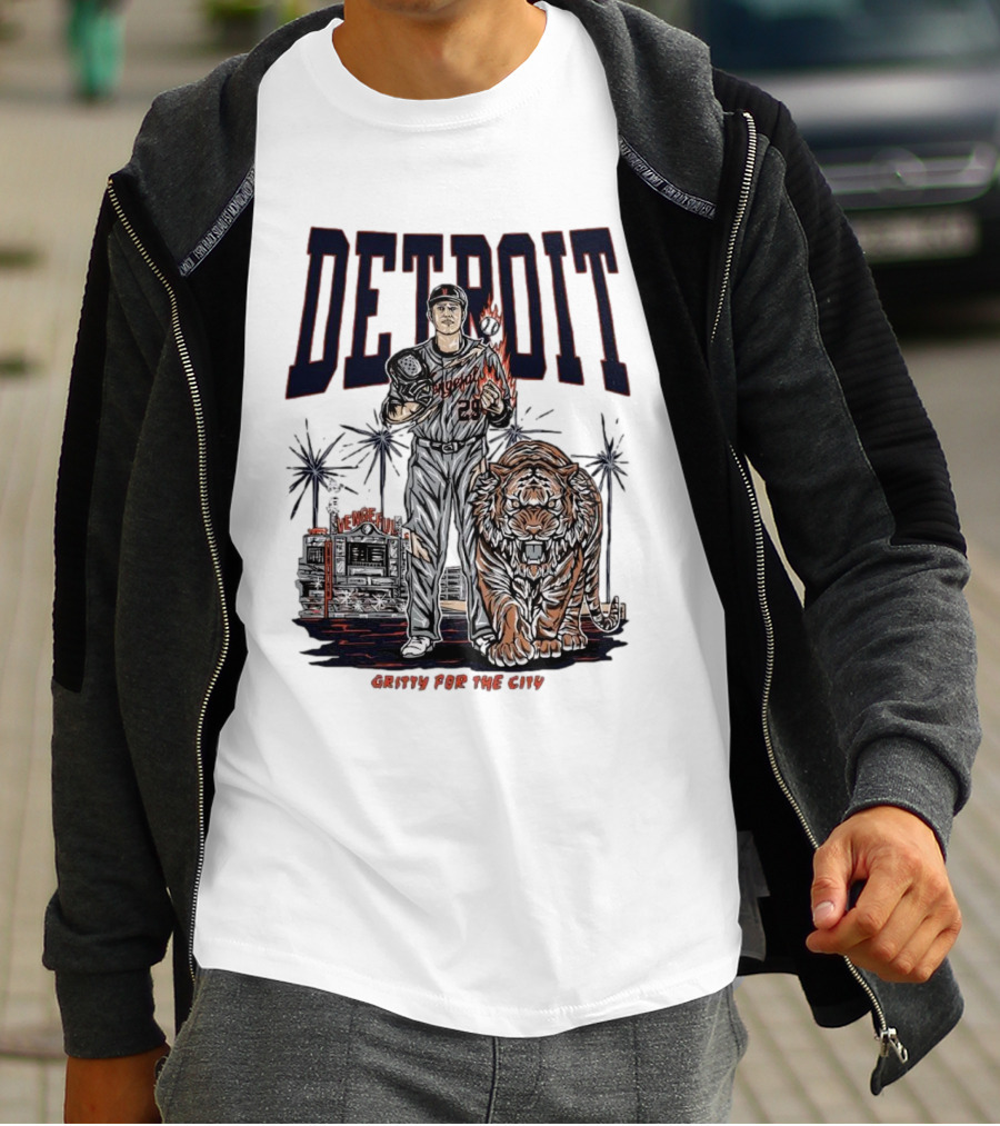 Detroit Tigers Gritty For The City Vengeful Collection MLB T-Shirt