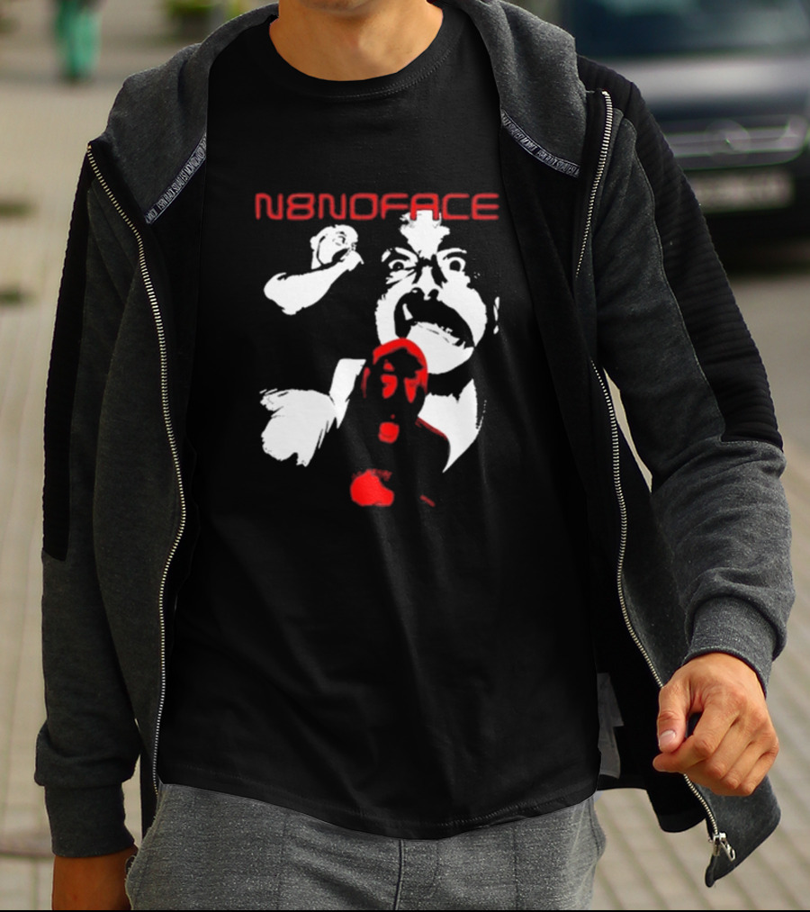 N8noface Expressive Faces Black Red T-Shirt