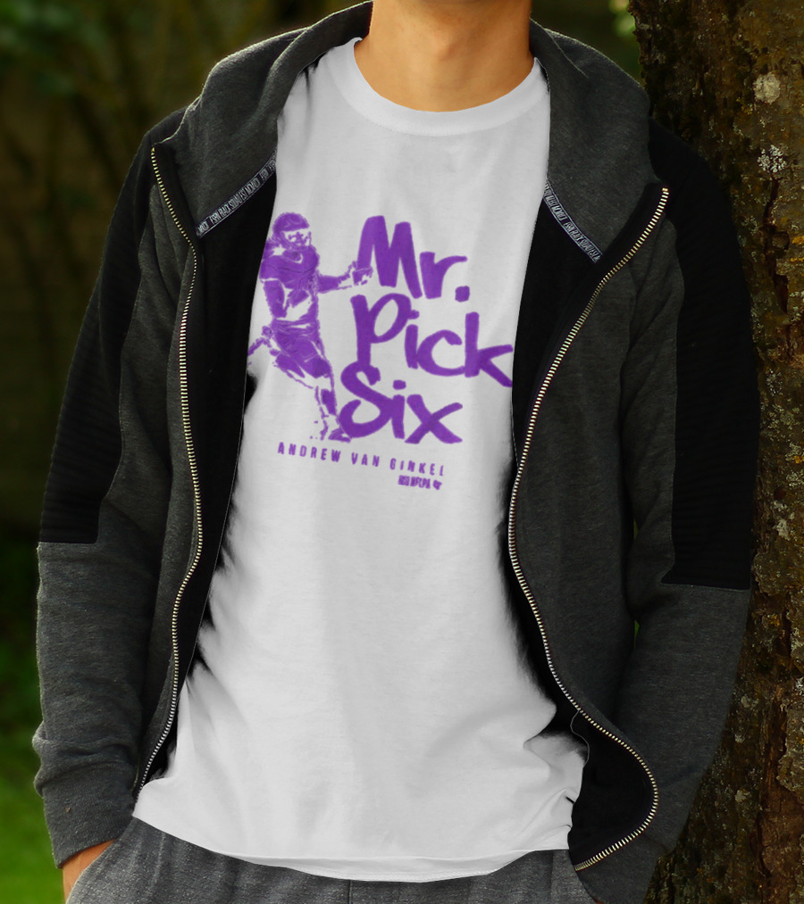 Andrew Van Ginkel Mr. Pick Six NFLPA T-Shirt