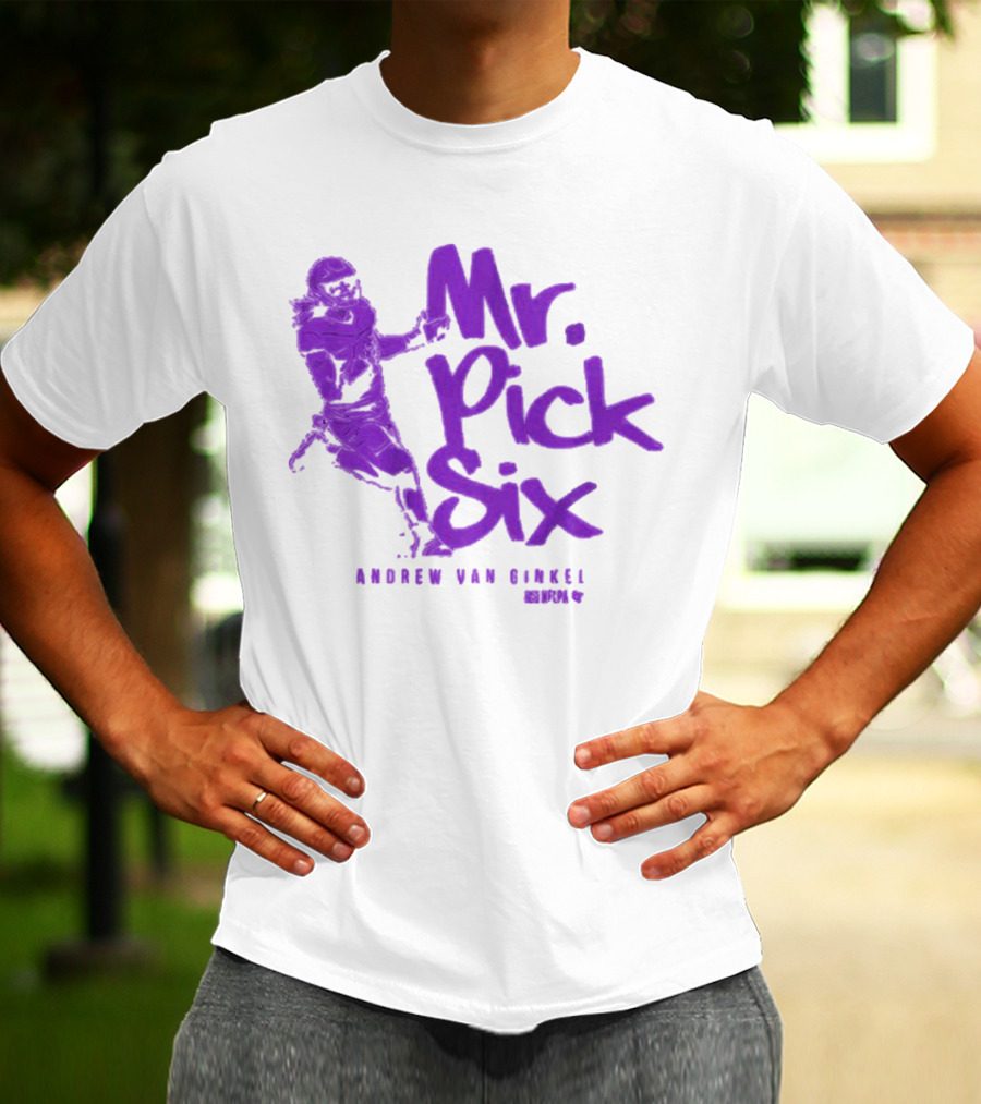 Andrew Van Ginkel Mr. Pick Six NFLPA T-Shirt