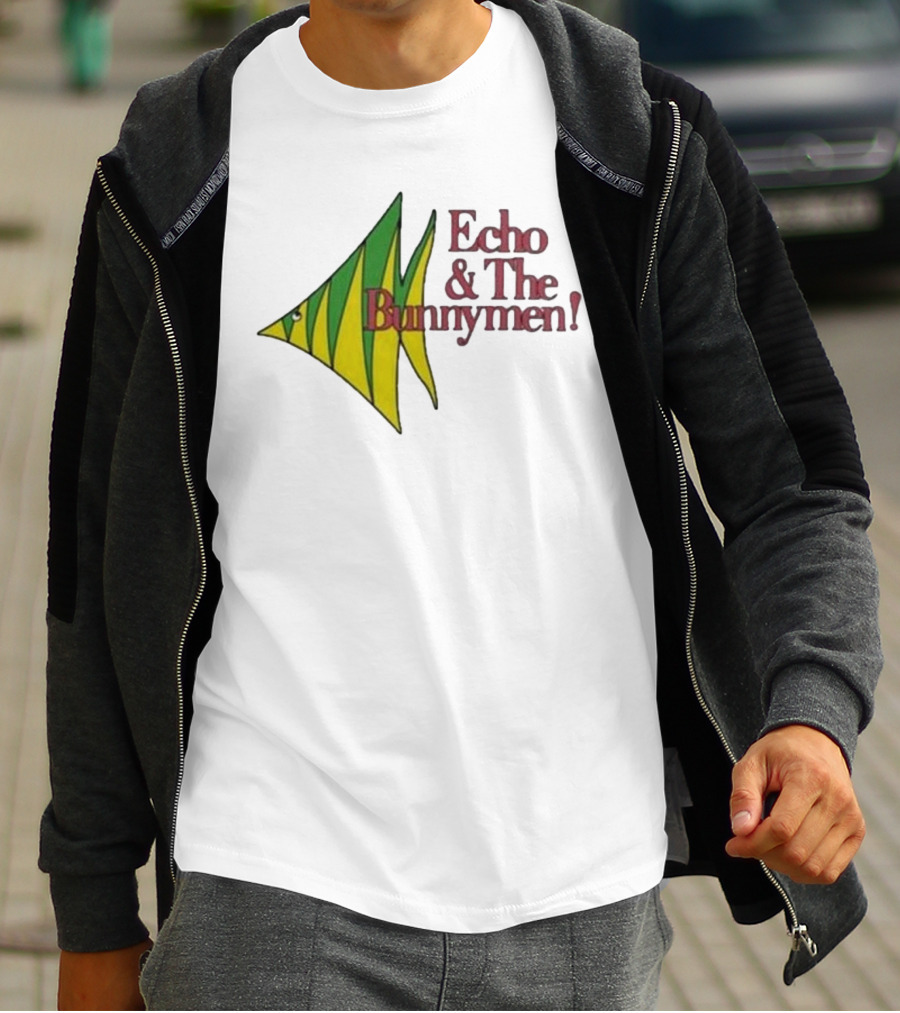 Echo And The Bunnymen Fish Graphic Bunnymen Store T-Shirt