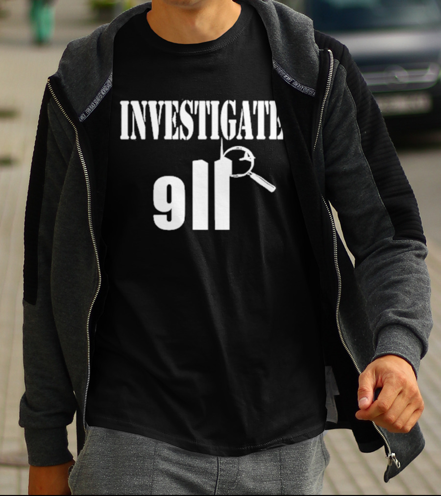 Investigate 911 Twin Towers Magnifying Glass T-Shirt