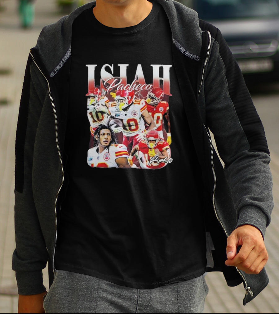 Isiah Pacheco Kansas City Chiefs Vintage Football Star T-Shirt