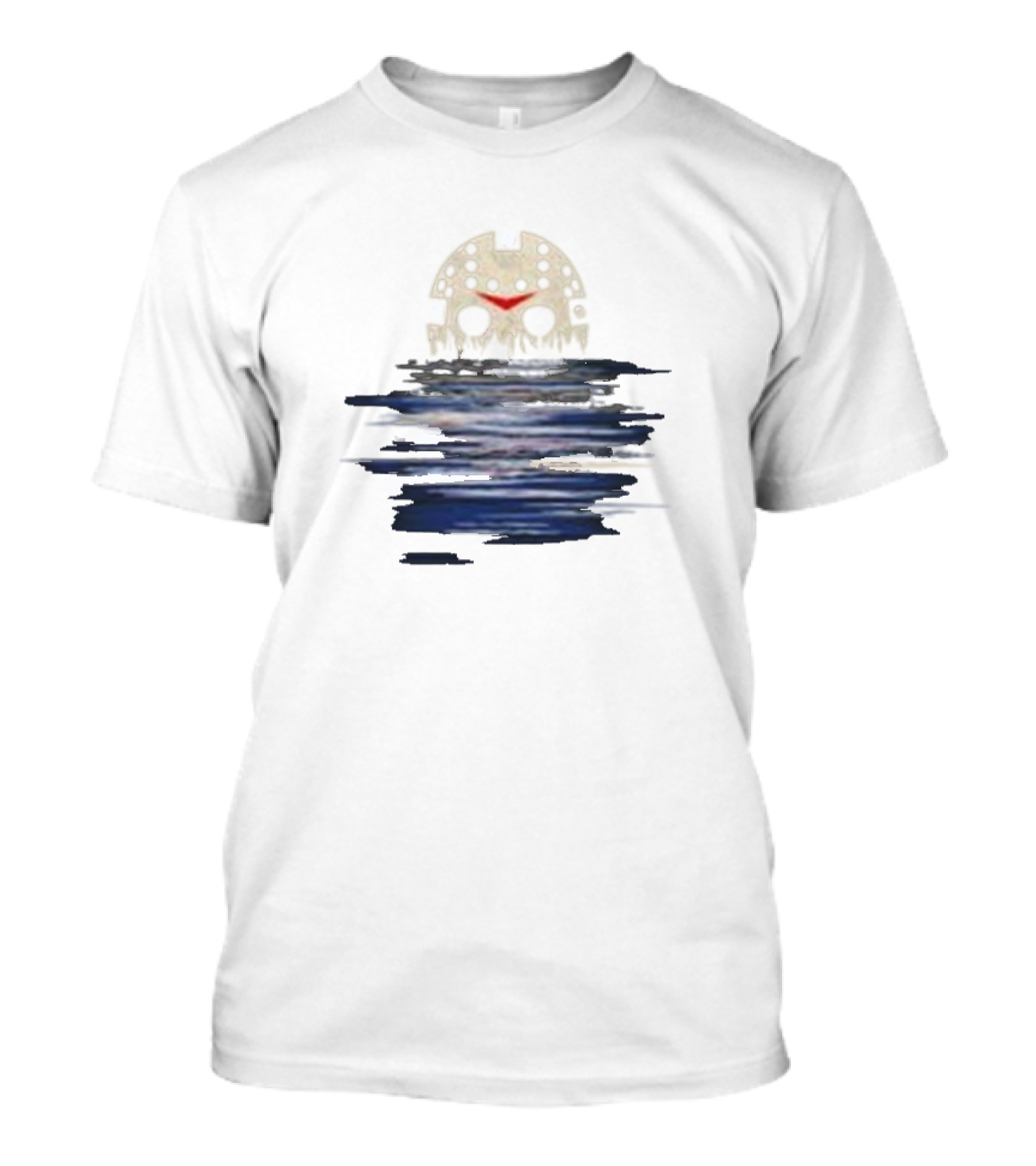 Jason Voorhees Mask Reflected In Camp Crystal Lake Water T-Shirt
