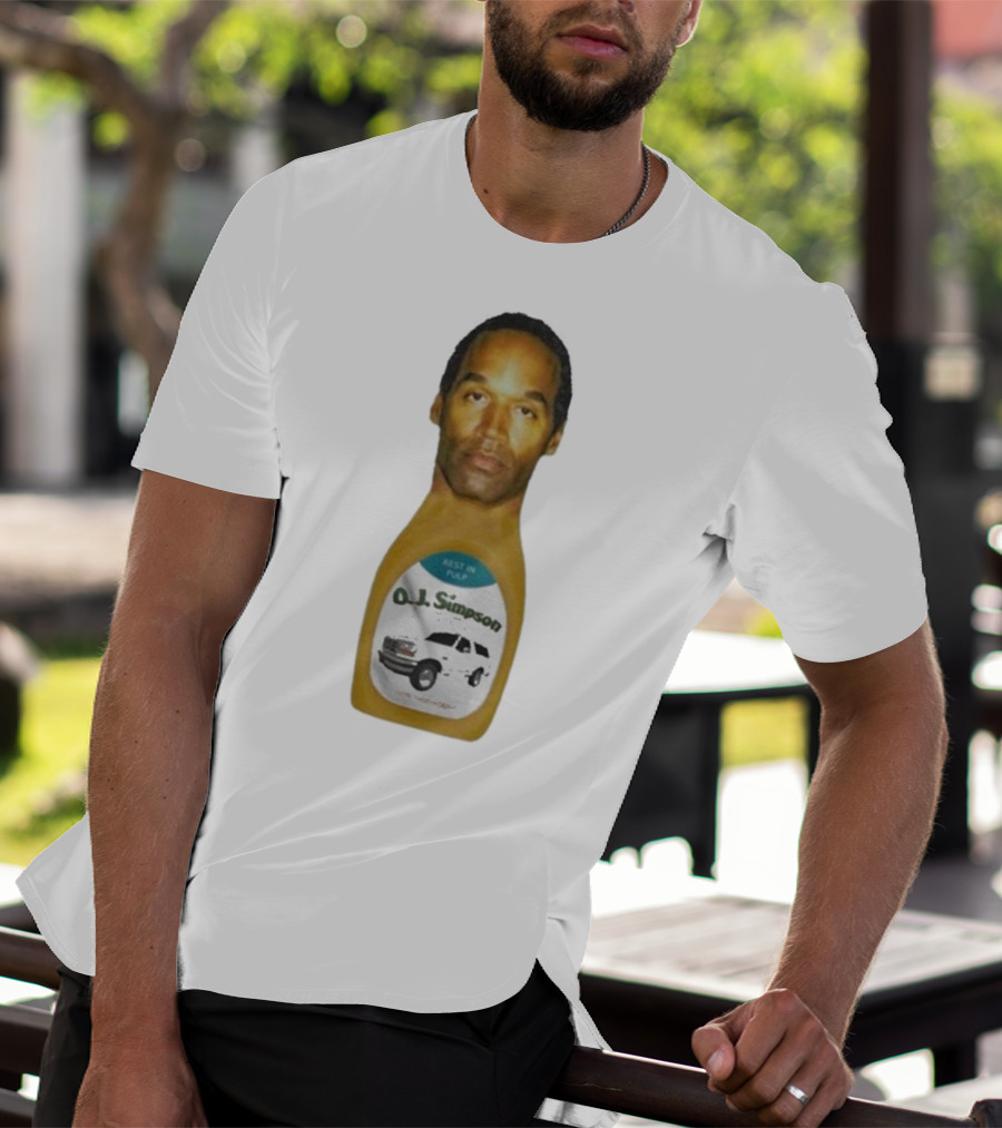 O.J. Simpson Rest In Pulp Illegal Car Chase Bottle T-Shirt
