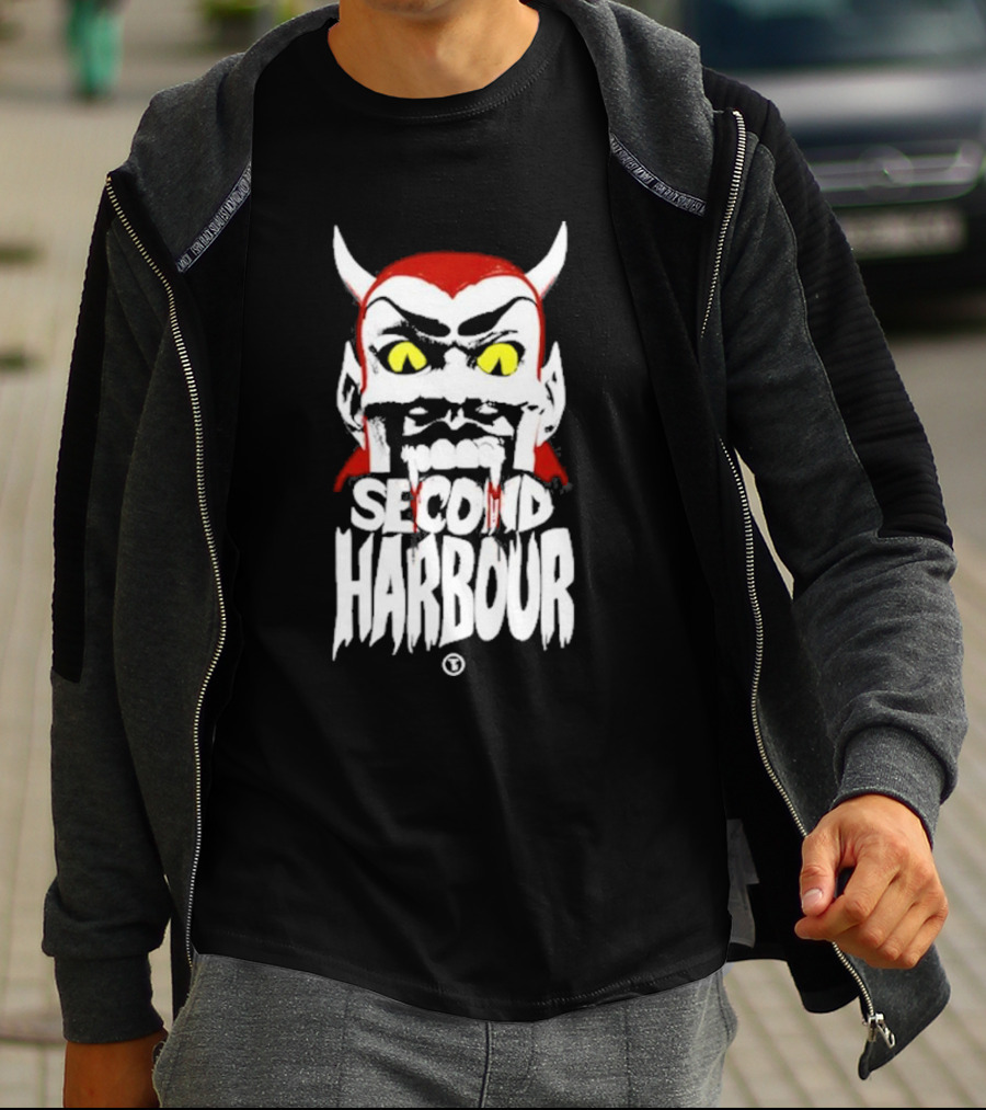 Second Harbour Demonica Devil Face With Yellow Eyes T-Shirt
