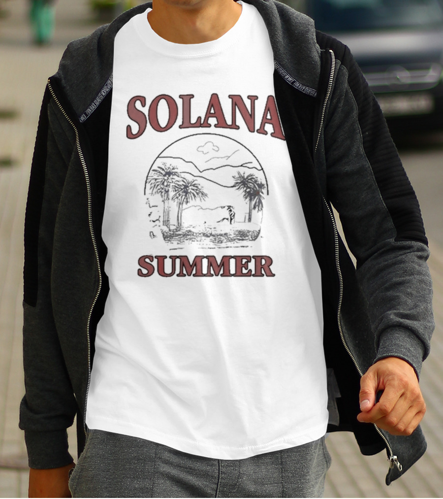 Solana Summer Palm Beach Scene T-Shirt