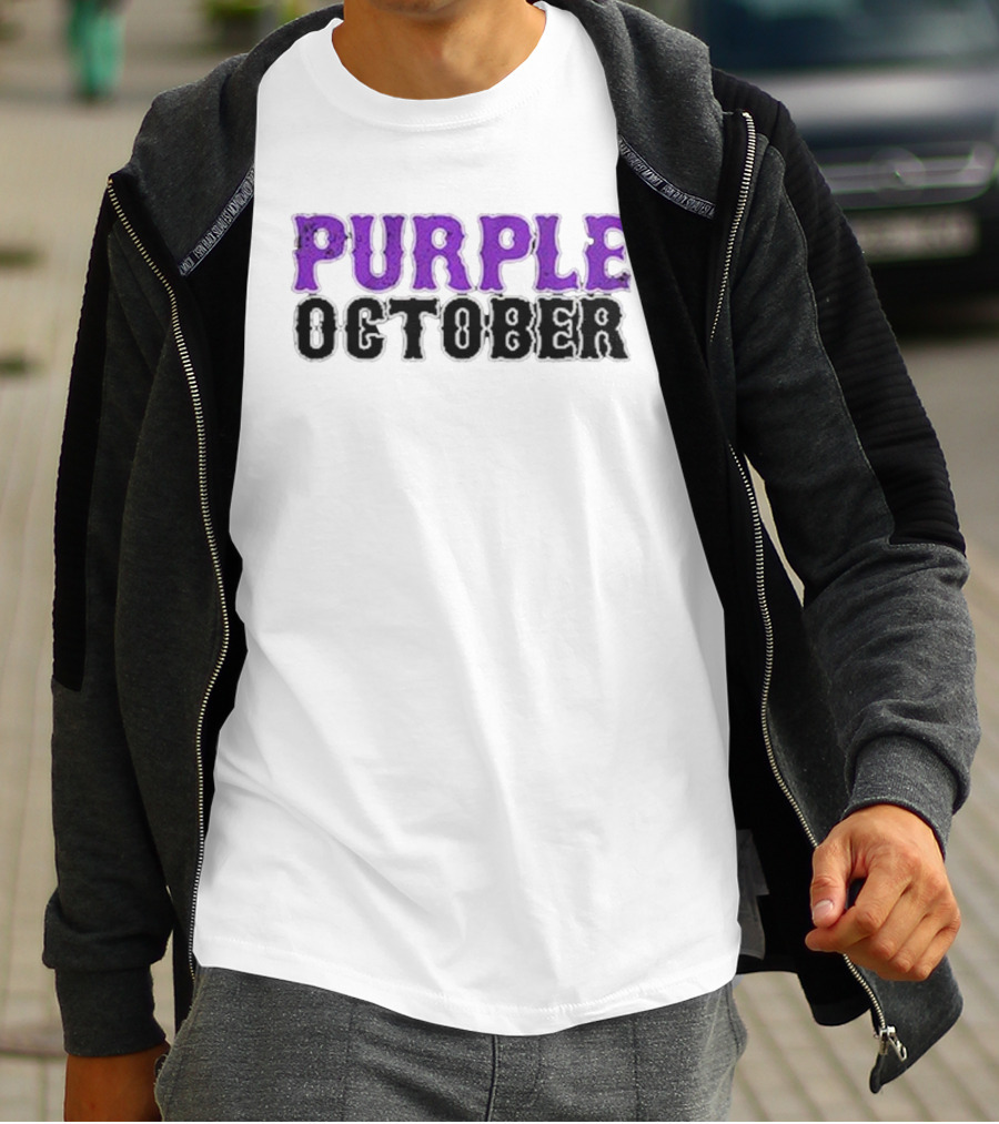 New York Baseball Purple October T-Shirt