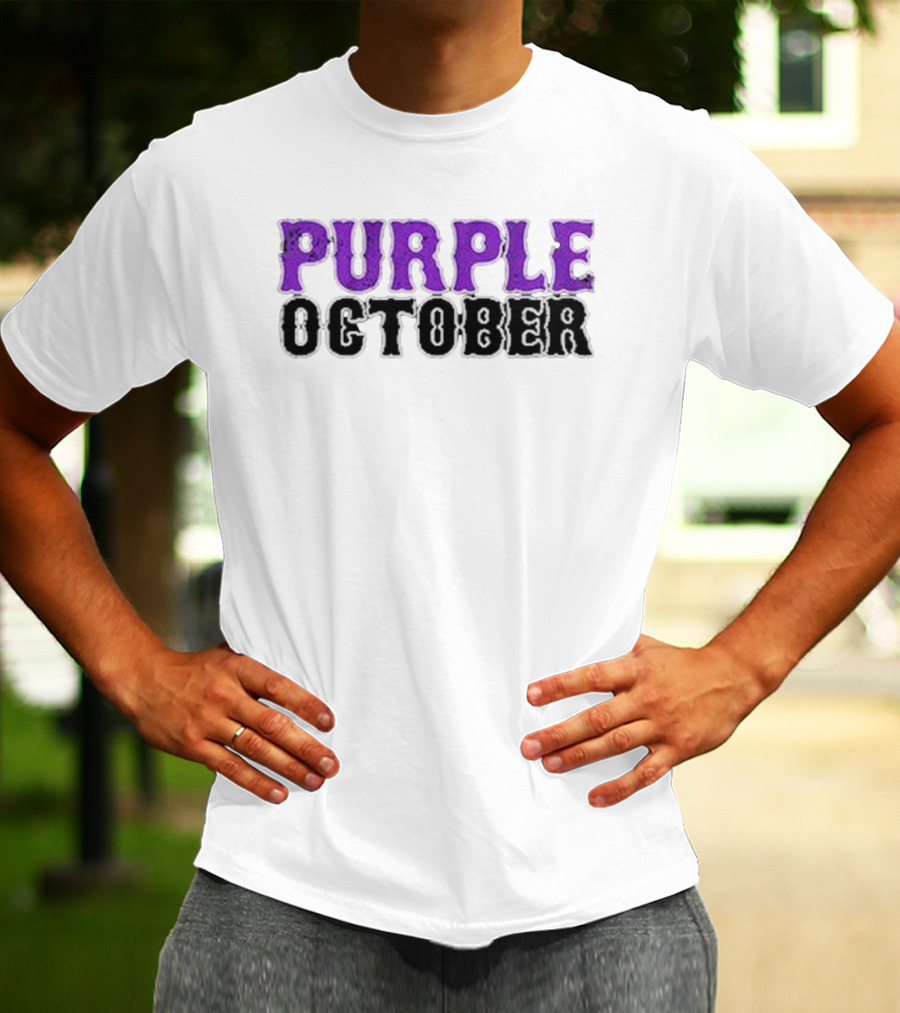 New York Baseball Purple October T-Shirt