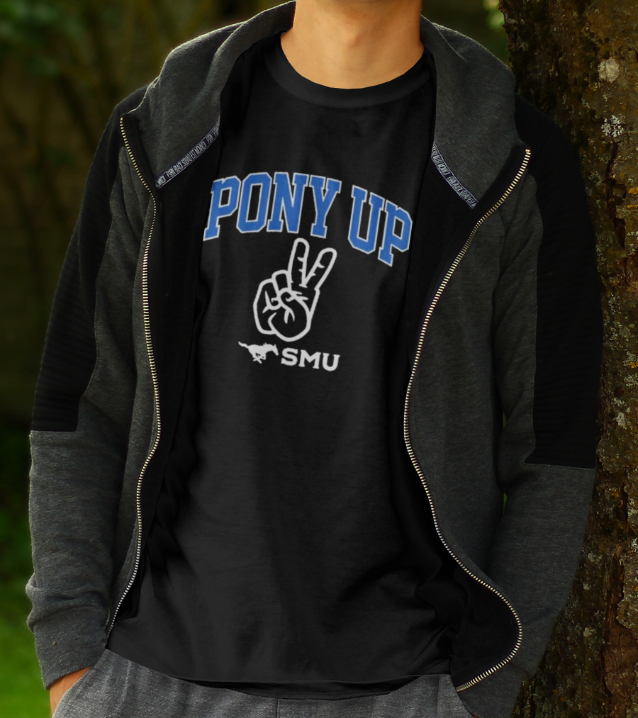 SMU Pony Up Hand Sign T-Shirt