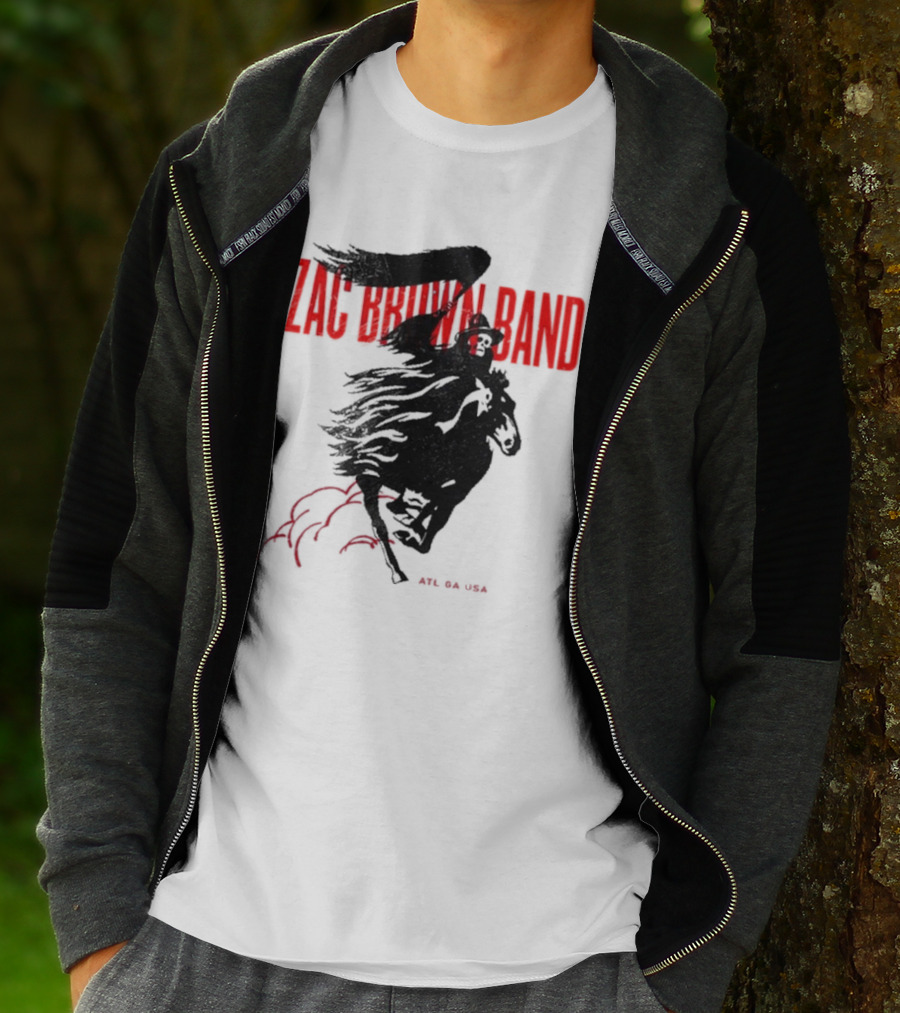 Zac Brown Band ATL GA USA Skeleton Rider T-Shirt