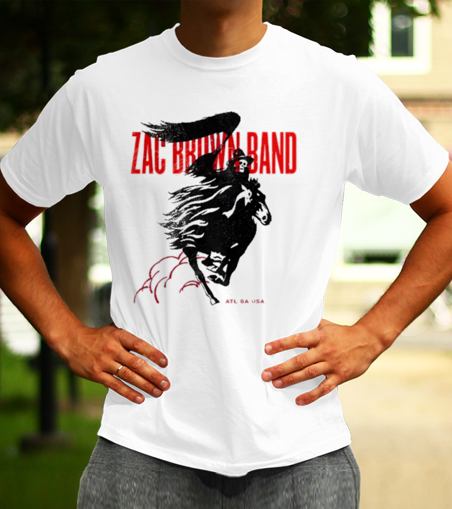 Zac Brown Band ATL GA USA Skeleton Rider T-Shirt