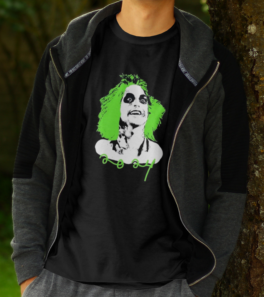 Beetlejuice Eyeliner Green Hair T-Shirt