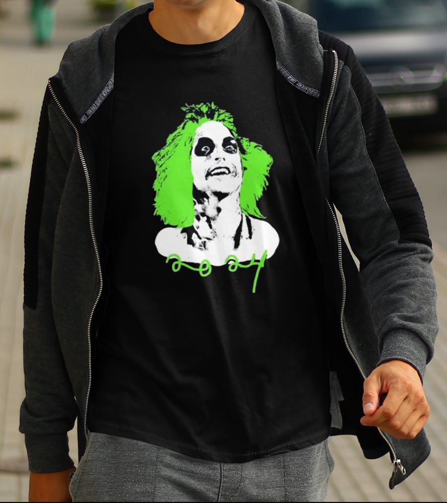 Beetlejuice Eyeliner Green Hair T-Shirt
