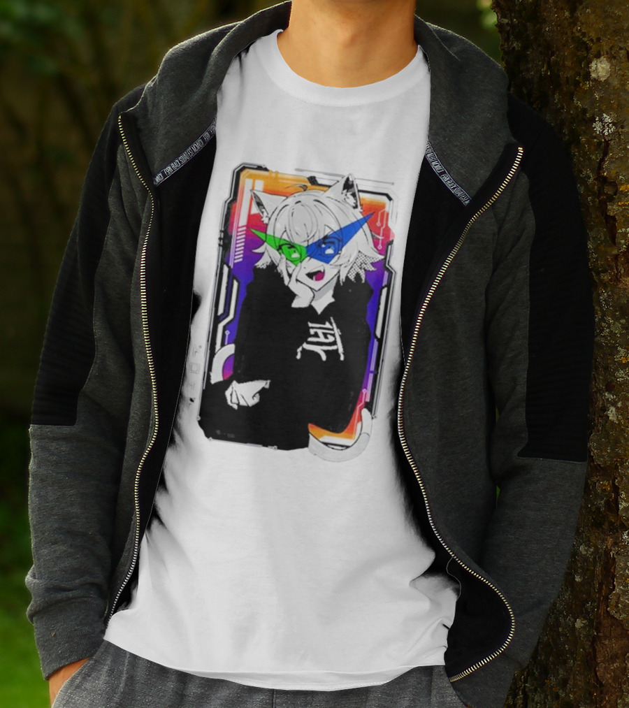 Elasticdroid Gamersupps Anime Cat Ears Cyberpunk T-Shirt