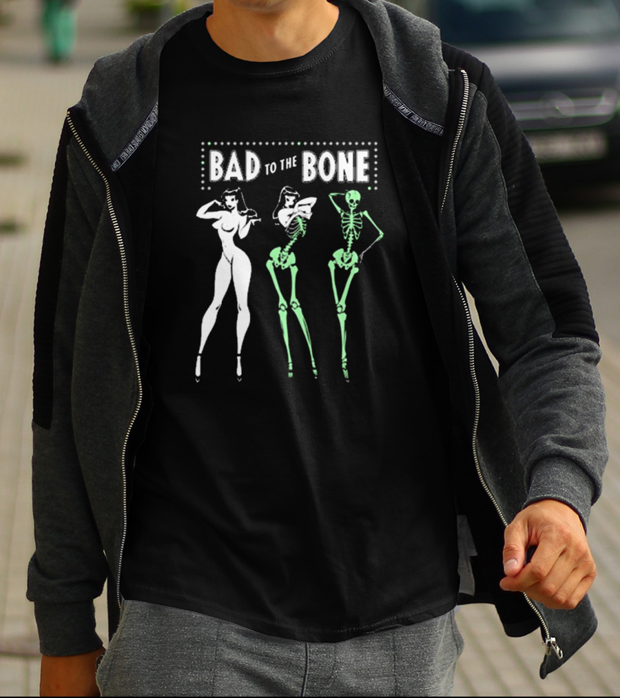 Gothmania666 Sveta Shubina Bad To The Bone Skeleton Pin-Up T-Shirt